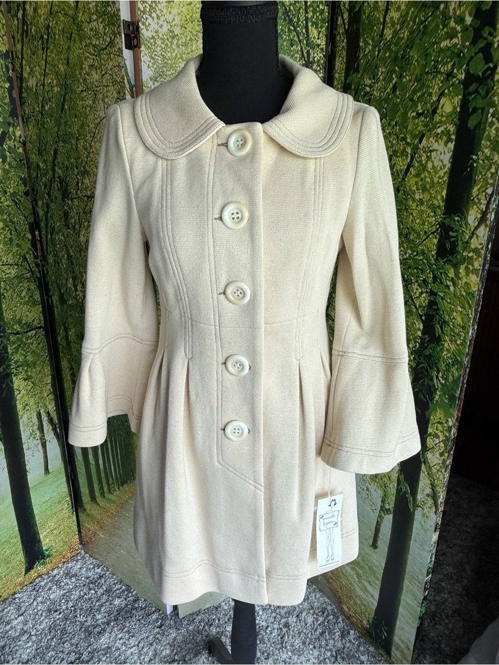 Nanette Lepore “Hanky Panky” Coat Cream NWT Small